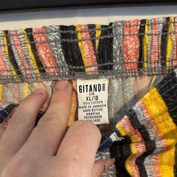 Vintage Gitano Striped Multicolor lounge Men's Pants - Picture 4 of 7